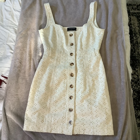 MINKPINK Dresses & Skirts - MinkPink Saskia Eyelet Mini Dress. Size Small